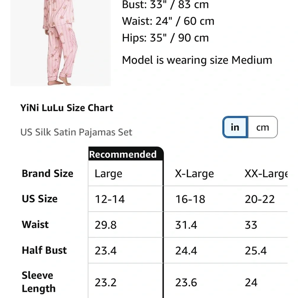 Chic Pink Striped Silky Pajama Pant Set XXL - Picture 9 of 9